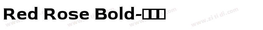 Red Rose Bold字体转换